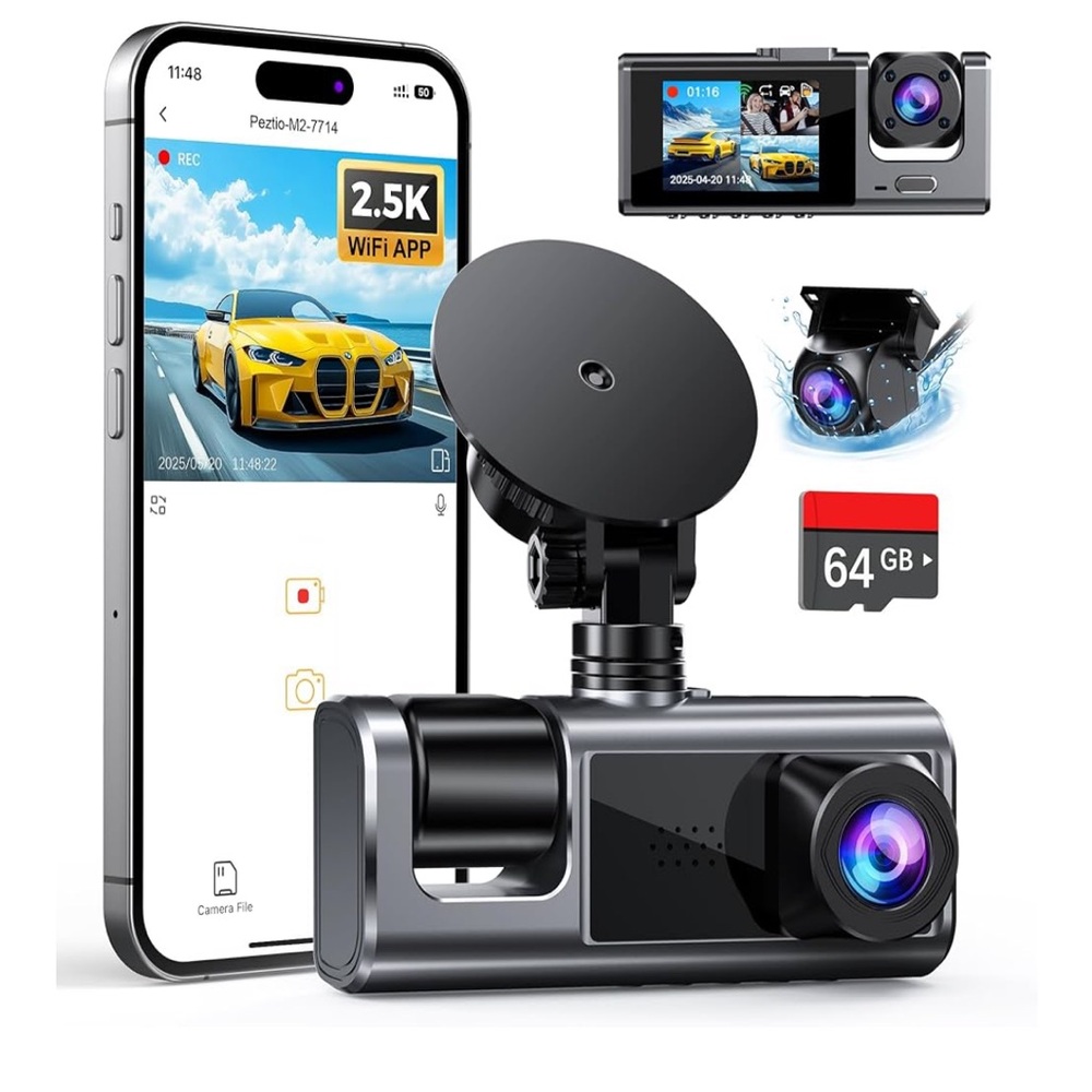2.5K Dash Cam with WiFi- Black